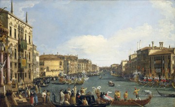Canaletto œuvres - Une régate sur le Grand Canal vénitien Venise Canaletto